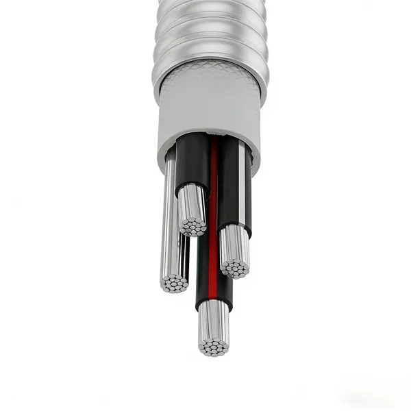 armoured cable above ground