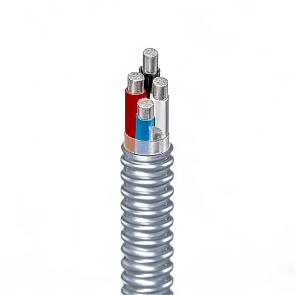 armoured cable outside